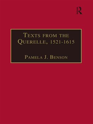 cover image of Texts from the Querelle, 1521–1615